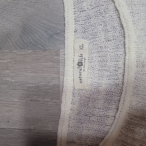 NATURAL LIFE Patti Layering Sweater Cream Size XL - Picture 3 of 5